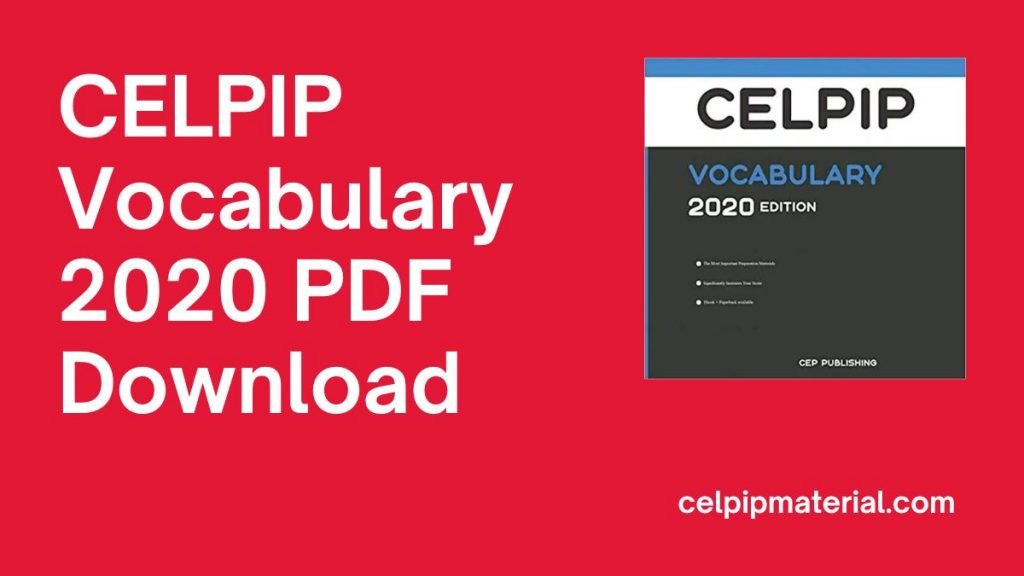 CELPIP VOCABULARY 2020 PDF download