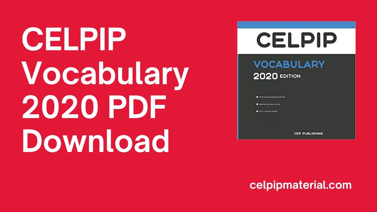 CELPIP Vocabulary 2020 PDF Free Download 1 CELPIP VOCABULARY 2020 PDF download