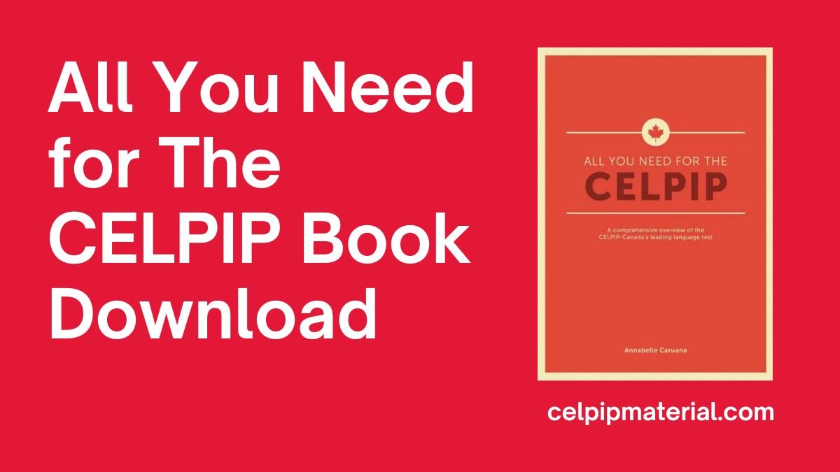 All You Need for the CELPIP PDF Download 1 All You Need for The CELPIP Book Download