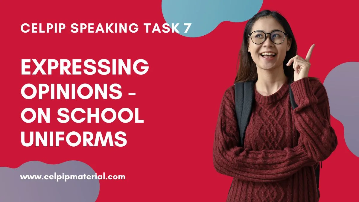 CELPIP Speaking Opinion on School Uniforms 1 celpip speaking opinion on school uniforms