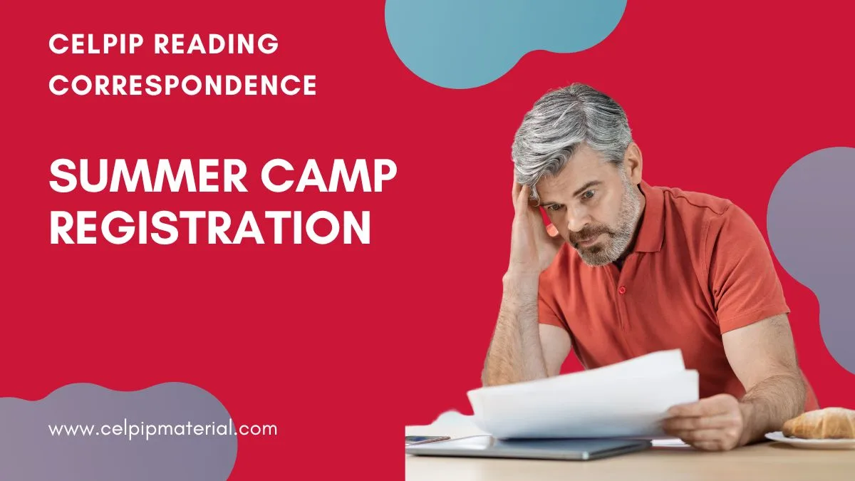 CELPIP Reading Correspondence Summer Camp Registration 1 celpip reading correspondence summer camp registration